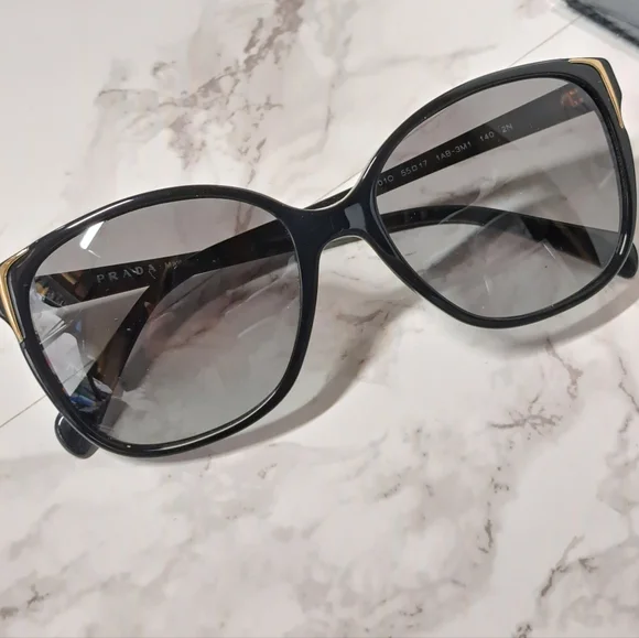 Prada Black Cat Eye SPR 01OSA Acetate Sunglasses Prada PR 01VS CATWALK Cat Eye Sunglasses For Women main image 4